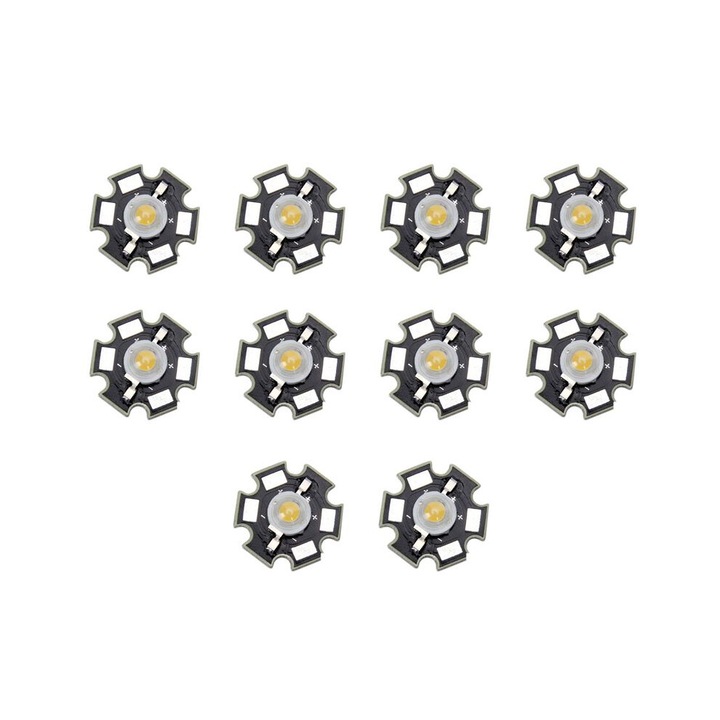 10 db 3W-os LED izzó készlet, fehér, csillagfény, nagy teljesítmény
