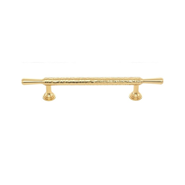 Manere mobilier alama 128mm finisaj auriu mat bronz model ciocanit