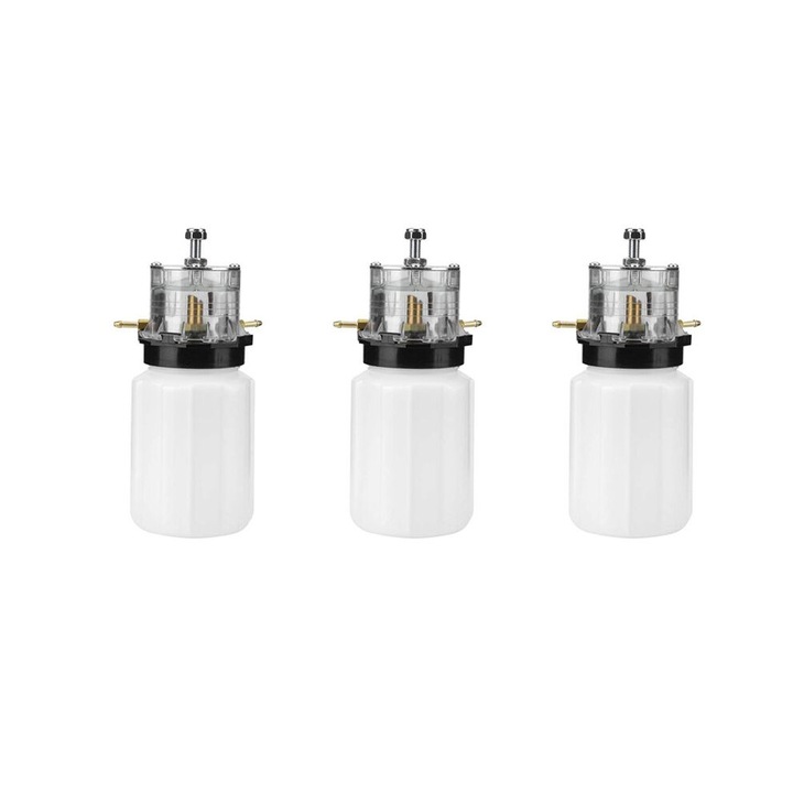 3x olajtartály készlet, 500ml, fejőgép tartozékok, műanyag, fehér