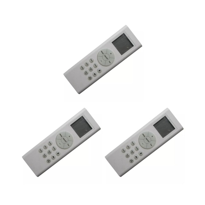 3 db távirányító készlet klímaberendezéshez, fehér, kompatibilis Midea RG66A1/BGEF és Kaden KS09 KS12 KS18 KS24 KS28 modellekkel