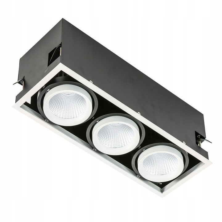 Spoturi Italux Vertico Triple 3x18W, alb/negru, 37,8x13,8x14cm