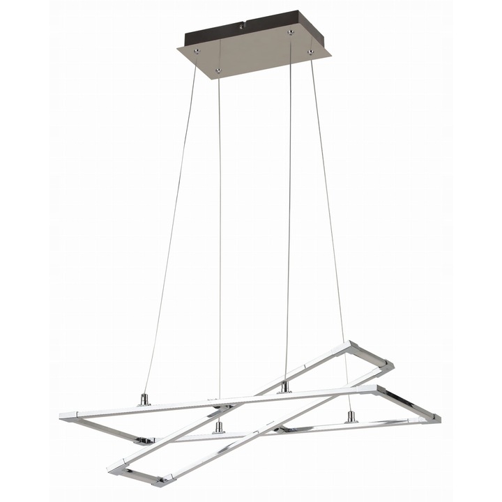 Висяща лампа Candellux Kseros LED 35W, 60x30см, сребристо-сива, 4000K, включен комплект