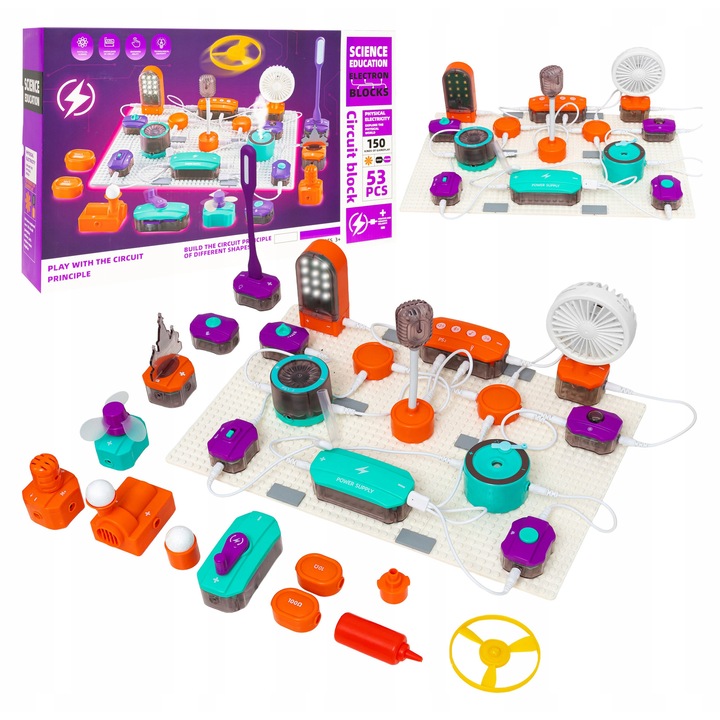 Click4TOYS oktatókészlet, Kis elektronikus kutató, 20 modul, hang- és fényeffektusok, többszínű, 8+ év