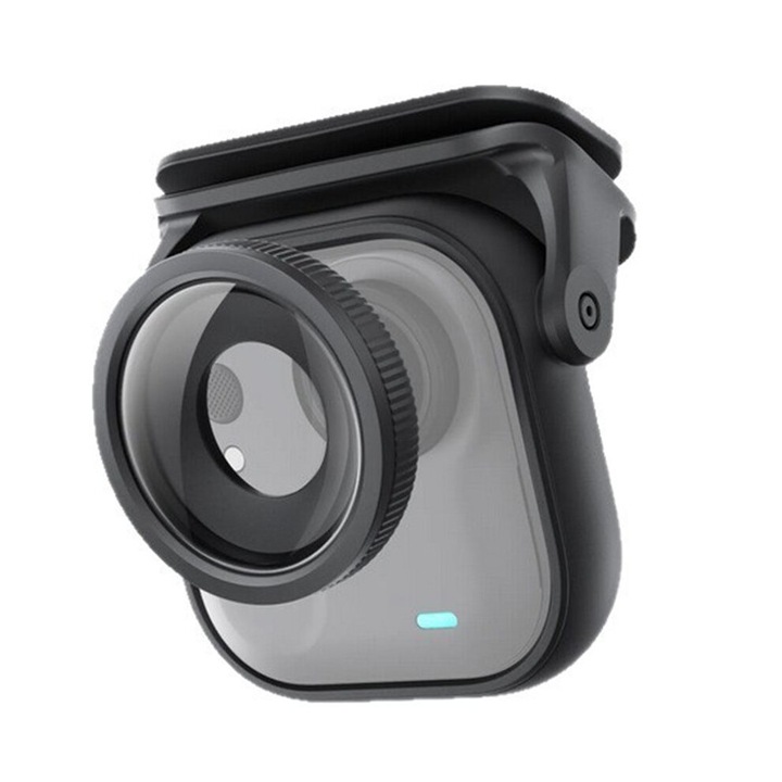 Комплект опора за шапка и микро леща за Insta360 GO Ultra, черен, 60x58x31mm
