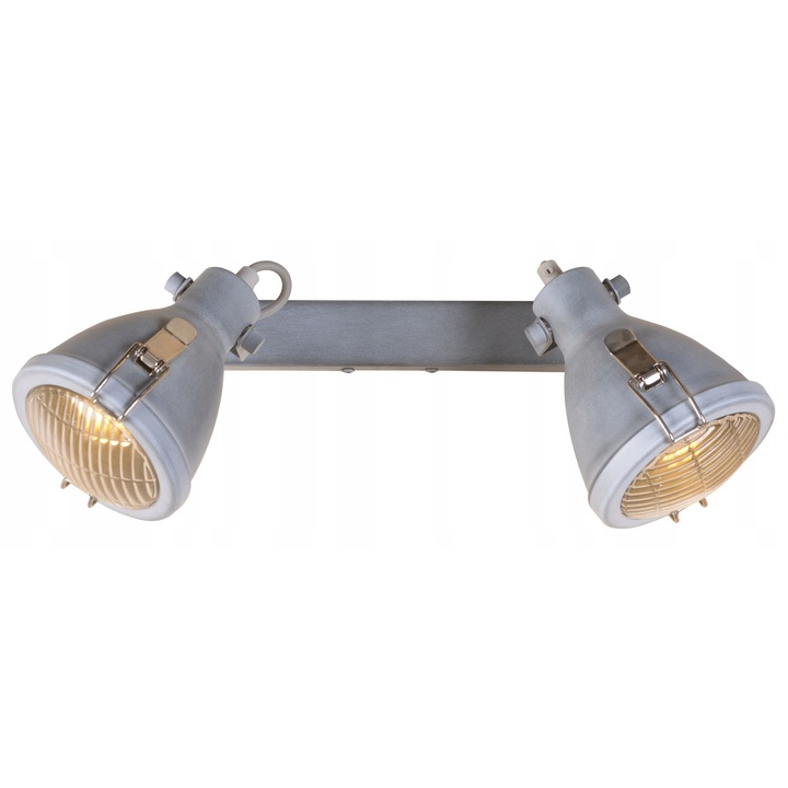 Аплик ретро Candellux Crodo 2xE14, сив, 19x25,5-45см