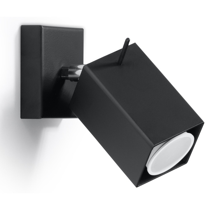 Merida fali lámpa, Sollux Lighting, fekete, 1x40W, 10x8x15cm