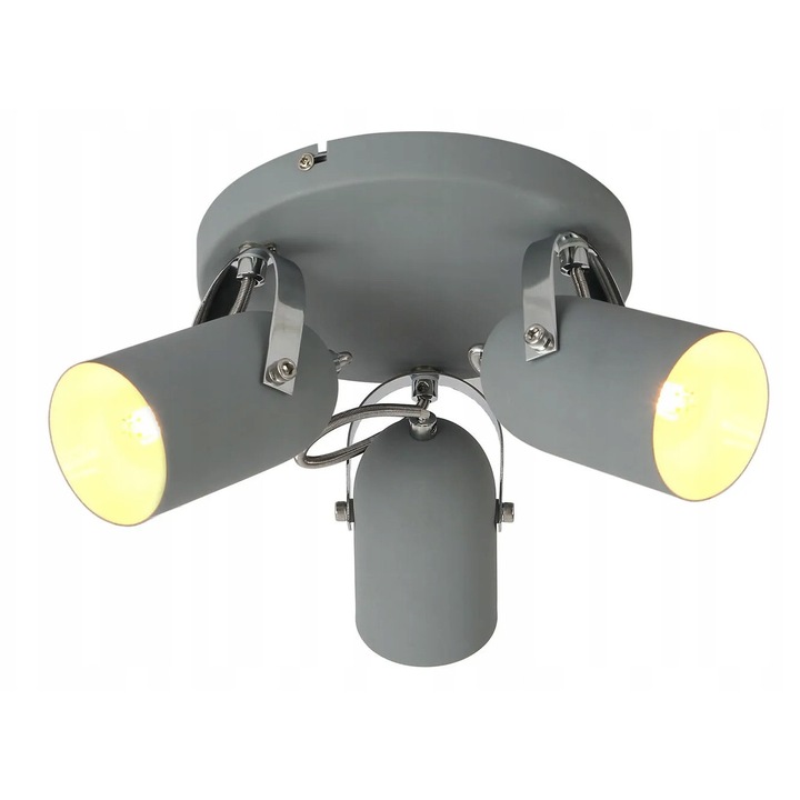 Плафонна лампа Candellux GRAY 3xE14, метал, матово сиво, 32x17см