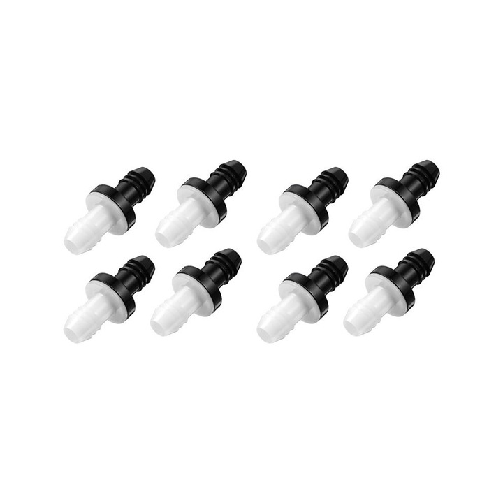 8 db visszacsapó szelep készlet 3/8", 10 mm, ABS, fekete + fehér, 43 mm