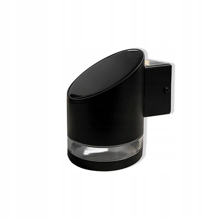 V-TAC napelemes fali lámpa, 1W, 70lm, IP54, fekete, 121.5x90x121mm