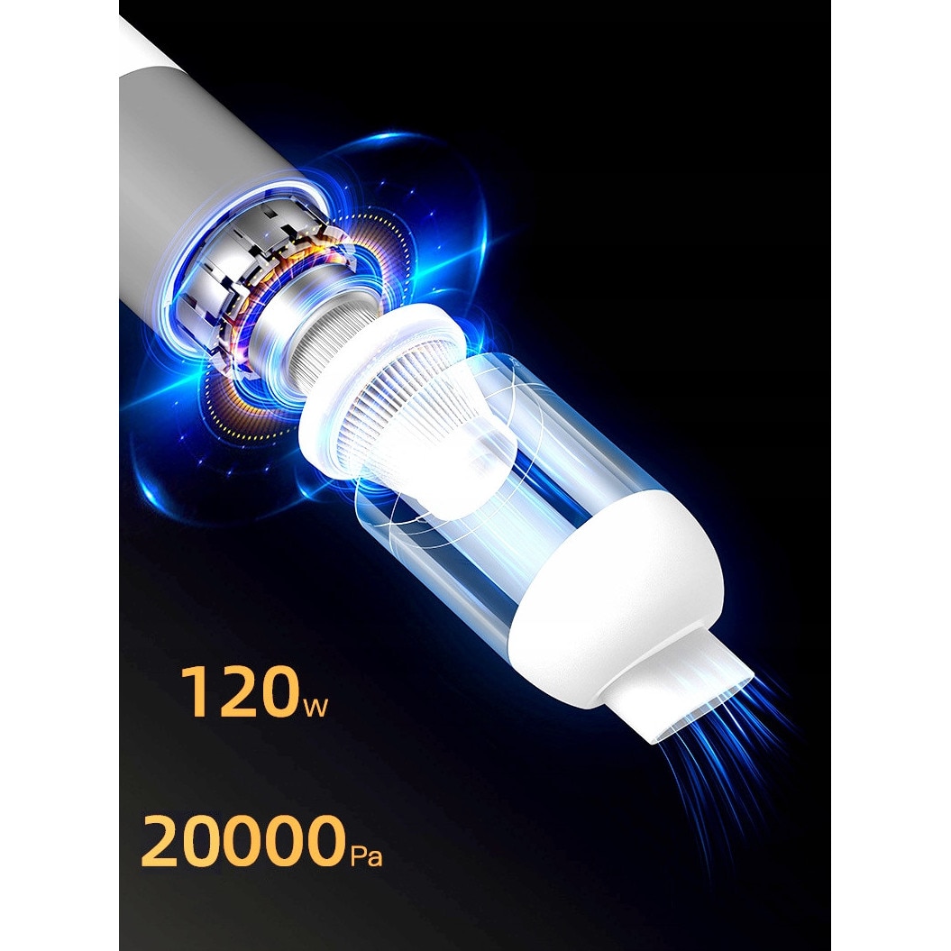 Aspirator Mini 3 in 1 Perfectlife, 20000Pa, alb, 400g, 130ml