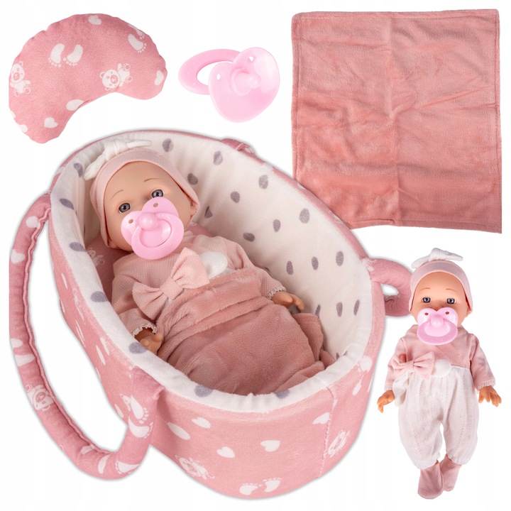 Комплект кукла Bobas с носилка, статор, 3 години+, пластмаса, многоцветен