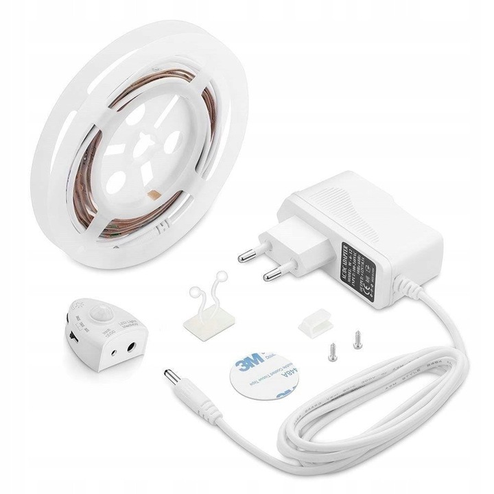 V-TAC LED нощно осветление със сензор за движение, 4000K, 260lm, бяло, 2м