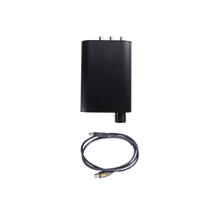 Amplificator casti USB TDA1387, negru, plastic metal, 32mW, 1.5Vrms, 16bit 44.1k 48k