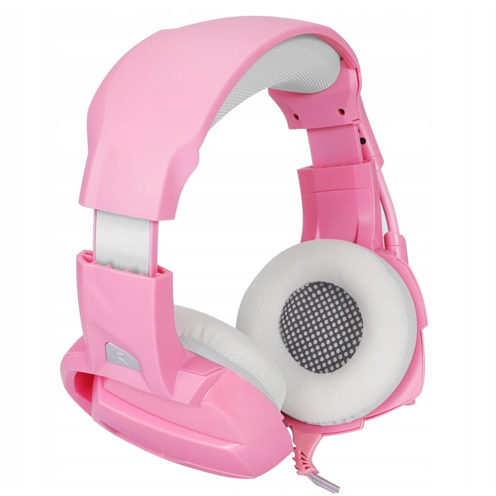 Onikuma K5 gaming fejhallgató, rózsaszín, 50mm, mikrofonnal, szett
