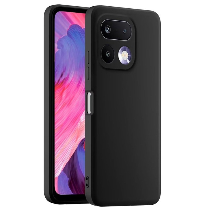 Husa silicon flexibil, compatibila cu Realme 16 Pro 5G, protectie integrala, Negru