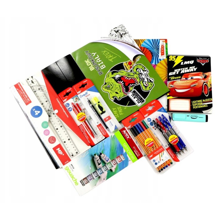 MP Colors iskolai készlet, 11 elem, 6 marker, 4 toll, 2 ceruza, 12 szín, A4