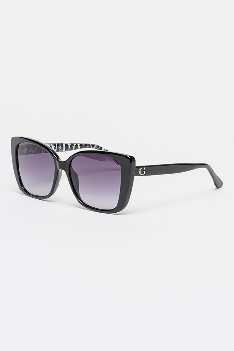 Guess, Ochelari de soare butterfly cu lentile in degrade, 56-16-140, Negru