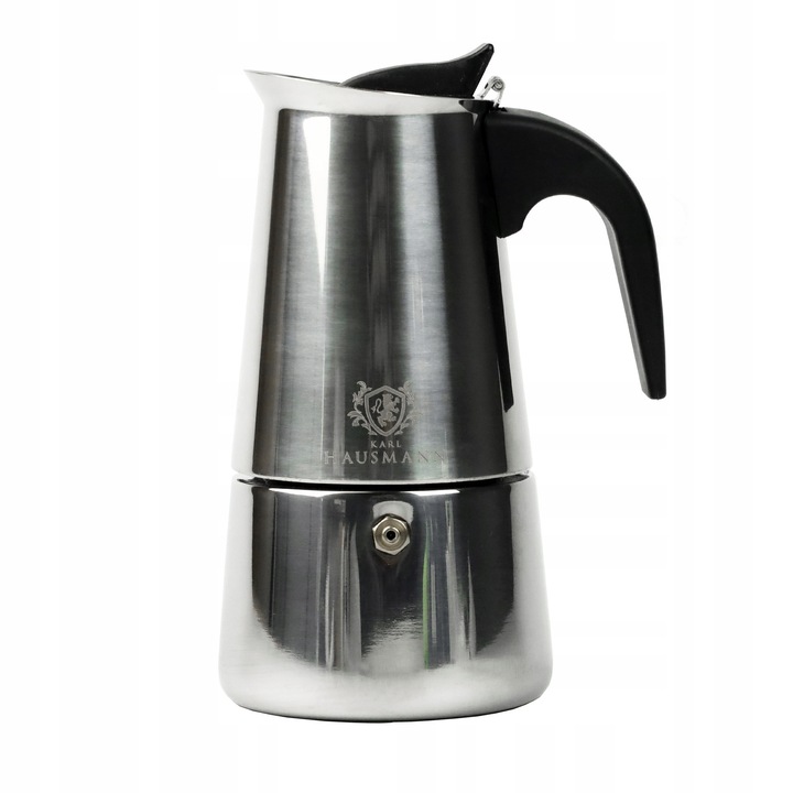 Espressoare pentru aragaz, Karl Hausmann, 450 ml, inox, negru, 21x9cm