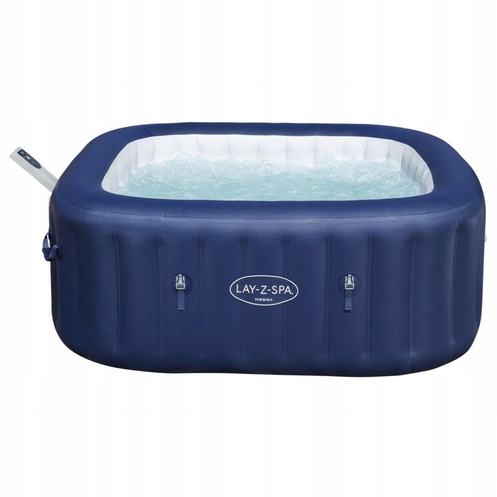 Jacuzzi Lay-Z-Spa HAWAII SMART Air Jet, Bestway, 140 jeturi, 180x180x71cm, 840L, Albastru