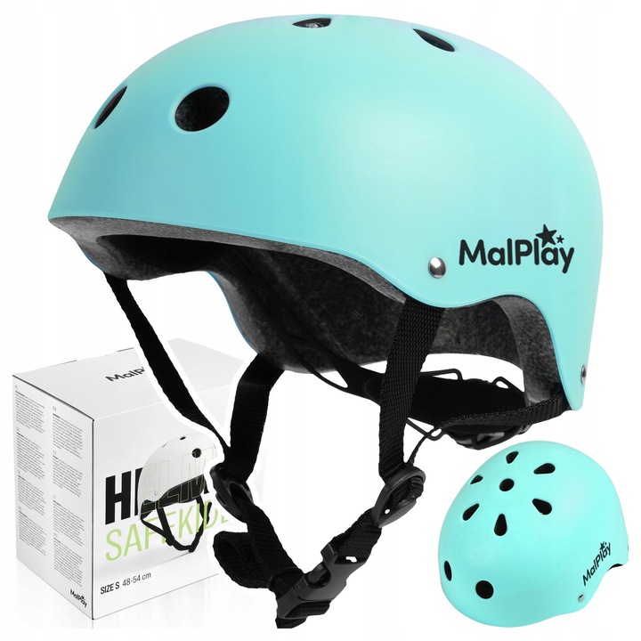 MalPlay sport védősisak, állítható 48-54 cm, kerékpárhoz, görkorcsolyához, korcsolyázáshoz, hulajhoz.