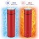 Termos cu pereti dubli din inox 304 alimentar, termoizolanta cu vid, capac etans, mentine temperatura, compatibil suport masina, cu sita detasabila ceai/ filtru detasabil, 6,7 x 6,7 x 23,7 cm, rosu, 500 ml, vadrami