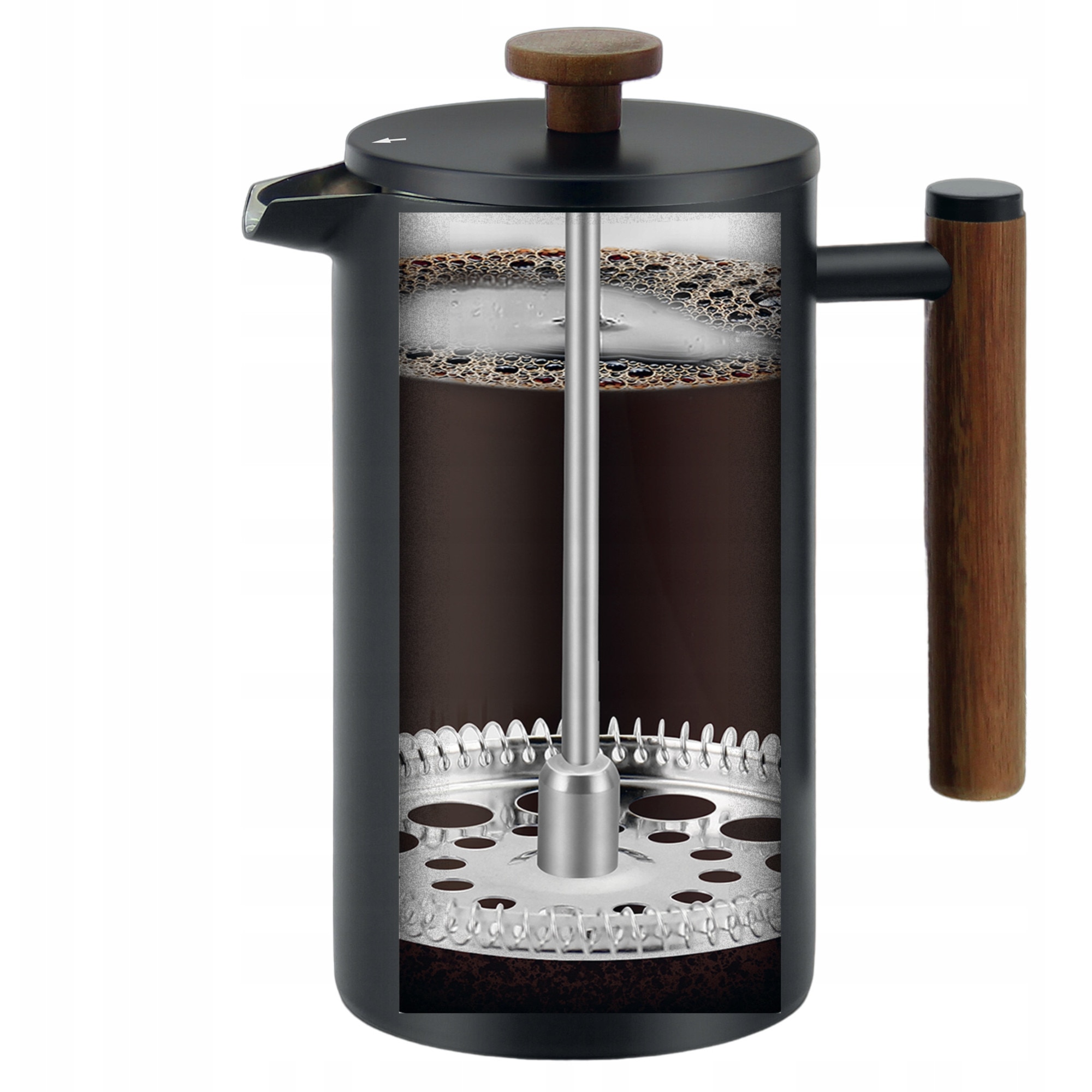 Zaparzacz cafea French Press Karl Hausmann 1000ml negru inox