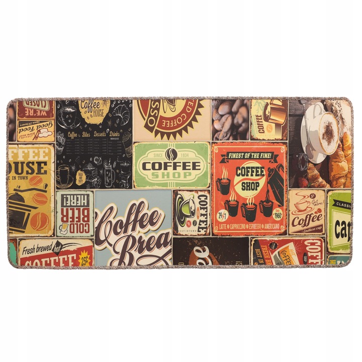 Кухненски килим Allvo Coffy, водоустойчив, 60x150см, винил, филт