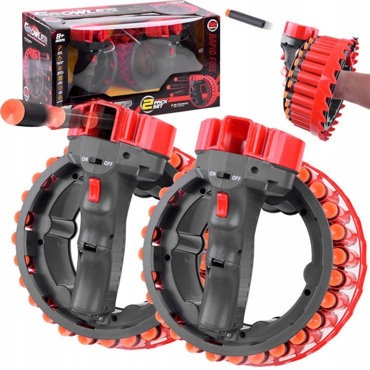Set pistol cu 56 sageti din spuma, 2 acumulatori, 20x20x15cm