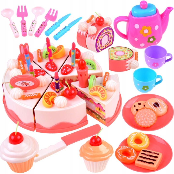 Set deserturi, Jokomisiada, tort de aniversare, 67 elemente, multicolor, 15cm diametru