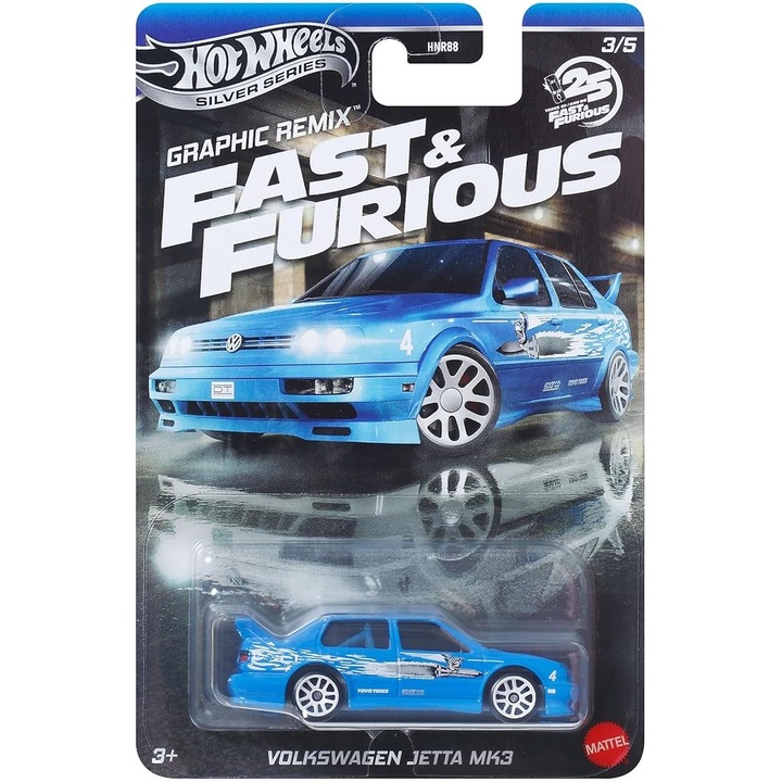 Masinuta Hot Wheels Fast and Furious 1:64 - Volkswagen Jetta MK3