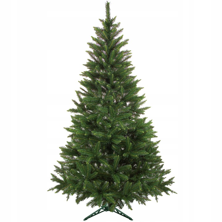 Karácsonyfa, Springos, műfenyő, 220cm, természetes zöld, szélesség 130cm