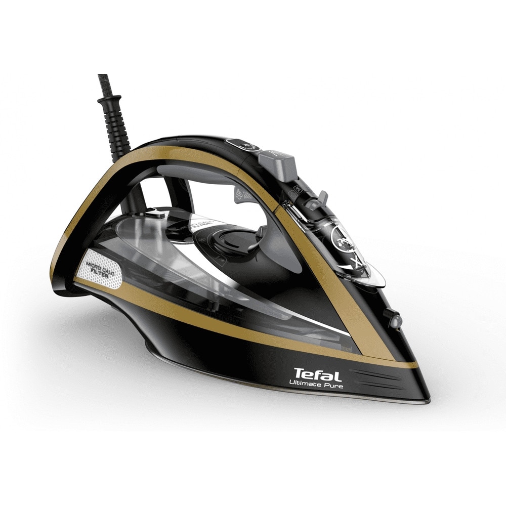 Fier de calcat cu abur Tefal Ultimate Pure, 3000W, 250g/min, alb, 30x15x12cm