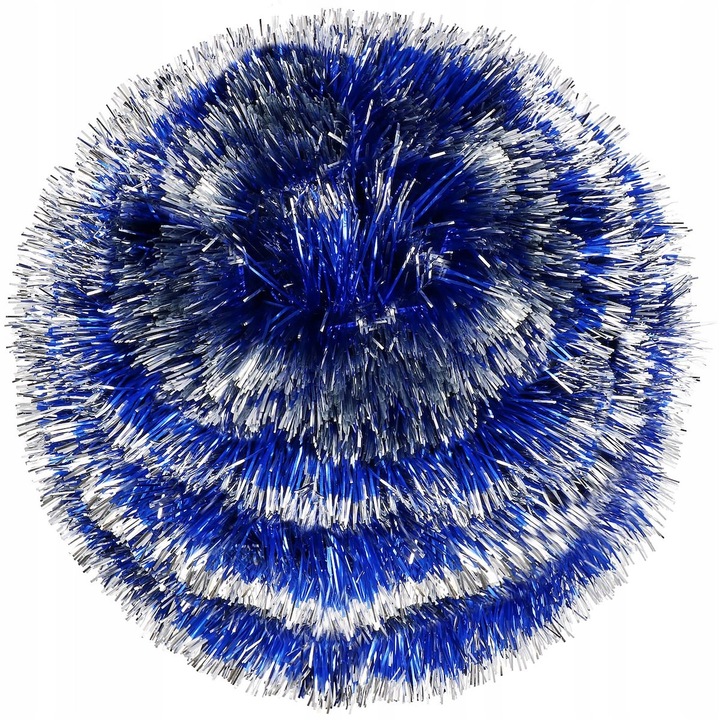 Karácsonyi dekorációs füzér, Springos, gránát és ezüst, 6m, 10cm