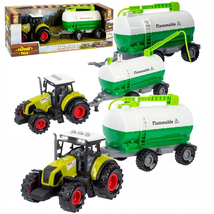 Tractor cu remorca, NORIMPEX, metalic, LED, 37cm