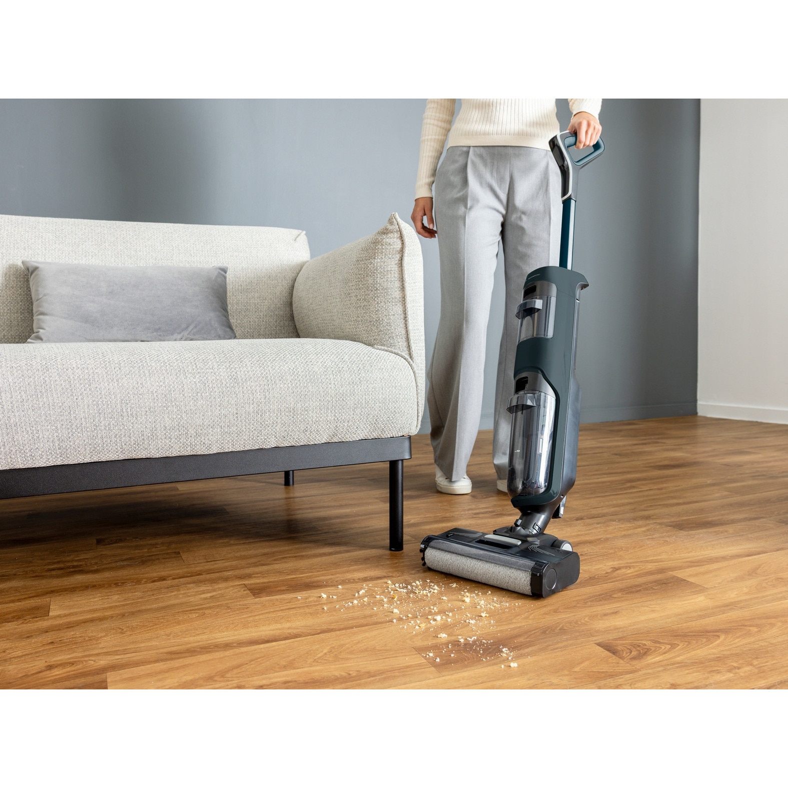 Aspirator vertical fara fir 2 in 1 Tefal X-Clean 2, 120W, 35 min autonomie, 1.1 kg, multicolor