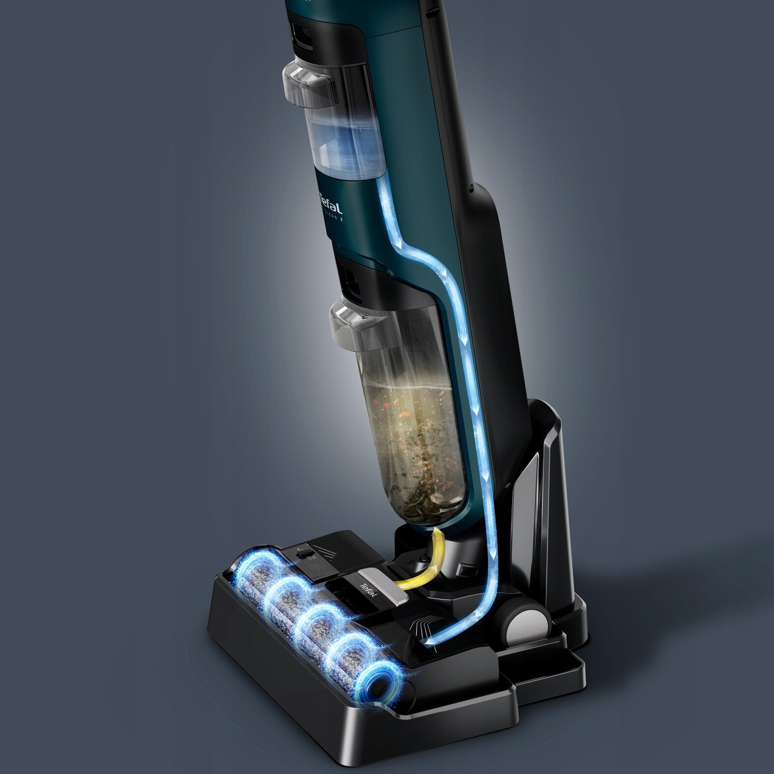 Aspirator vertical fara fir 2 in 1 Tefal X-Clean 2, 120W, 35 min autonomie, 1.1 kg, multicolor