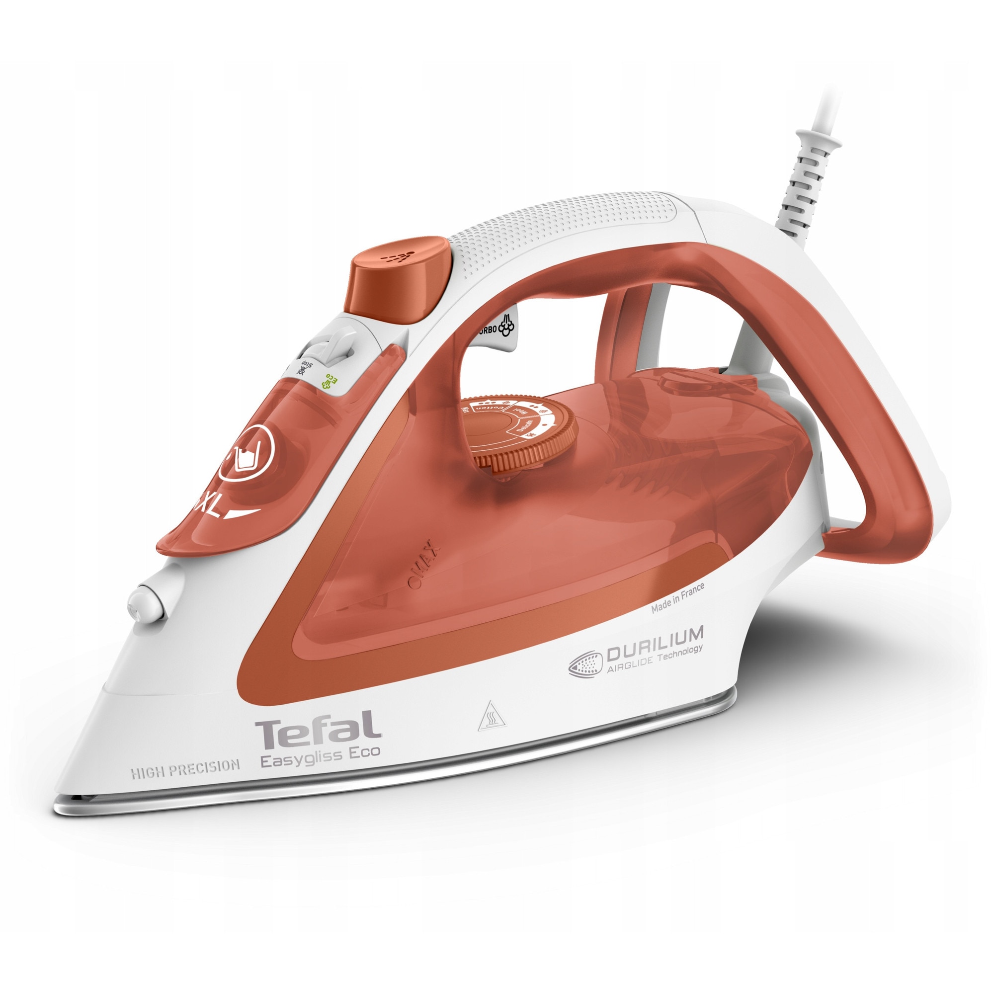 Fier de calcat Tefal Easygliss Eco FV5782, 2800W, 50g/min, 260g/min, Durilium AirGlide, 270ml