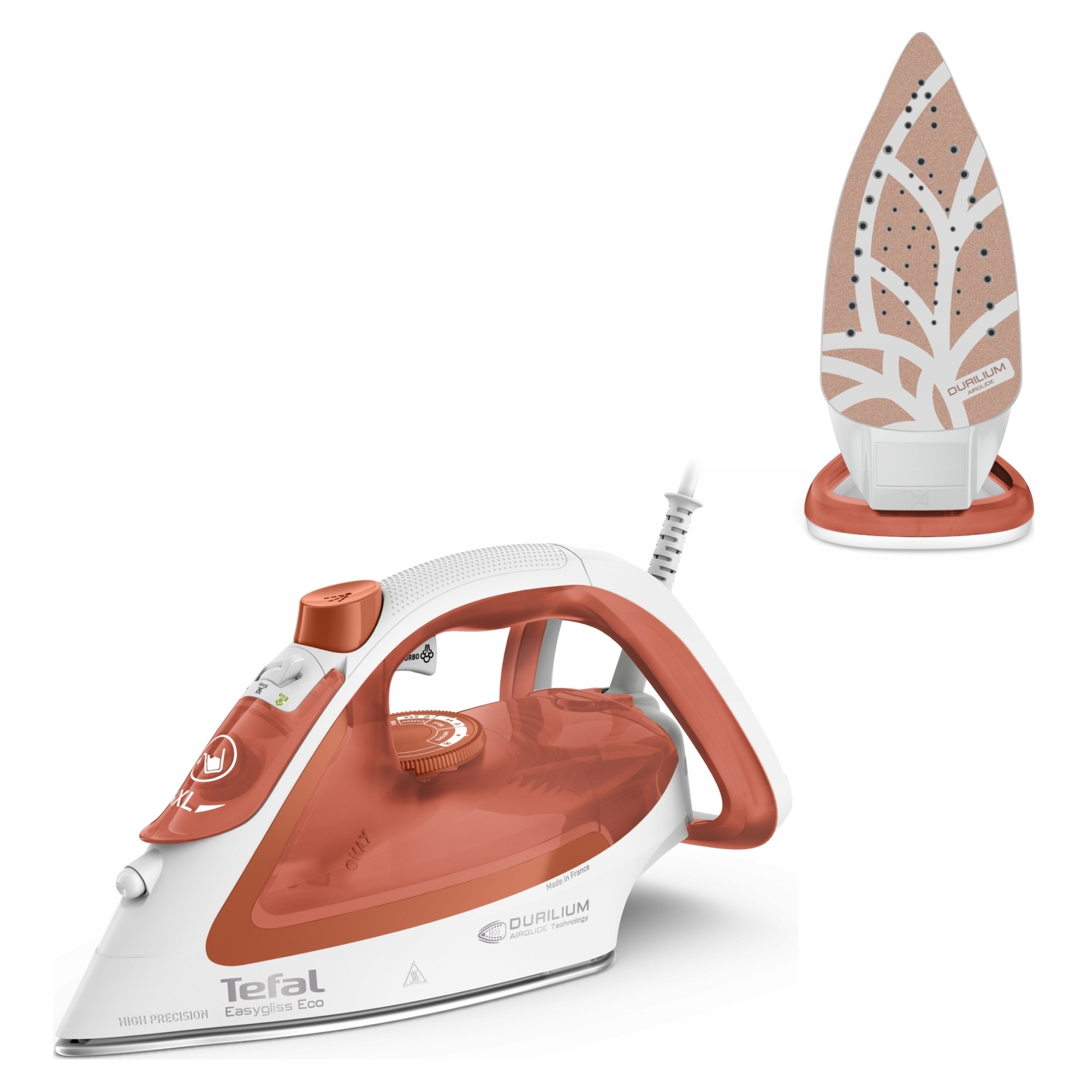 Fier de calcat Tefal Easygliss Eco FV5782, 2800W, 50g/min, 260g/min, Durilium AirGlide, 270ml