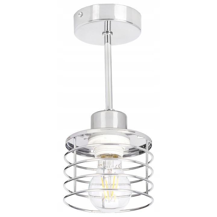 Lustra LED-ONE Druti, 1 sursa de lumina E27, crom, 35x10cm