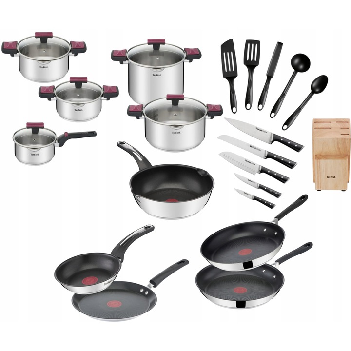 Set oale Cook&Clip si tigai Emotion, 26 piese, inox, multicolor