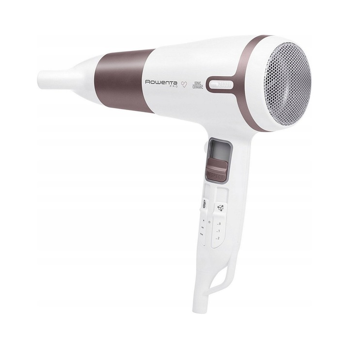 Сешоар Rowenta, модел Premium Care Pro, 2400W, с дифузер, функция за йонизация, 3 скорости, 3 температури, черен