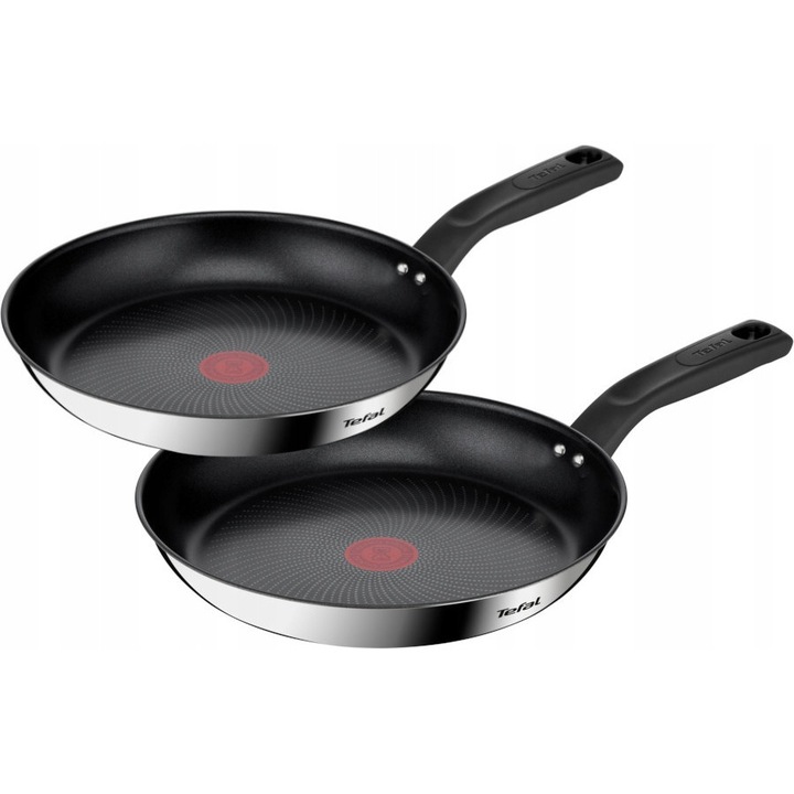 Set tigai Tefal 20/24/28cm, inox, neaderenta, titan, 3 piese