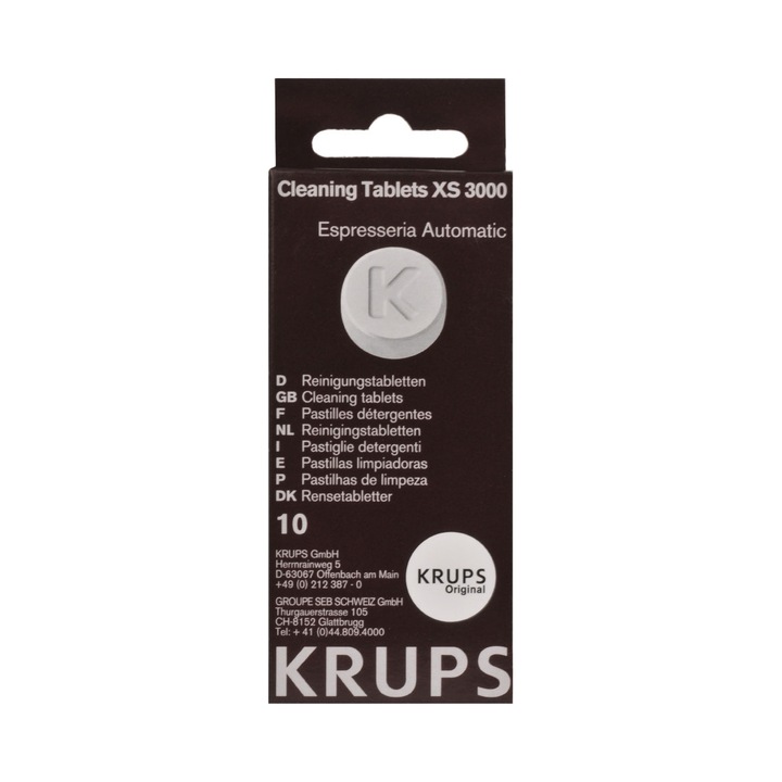 Krups XS300010 eszpresszógép tisztító tabletták, 10 darabos szett