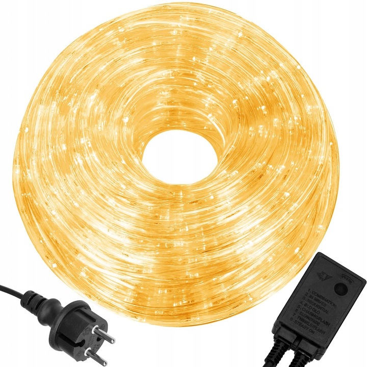 Springos fényfüzér 240 LED meleg fehér 11,5m programozóval