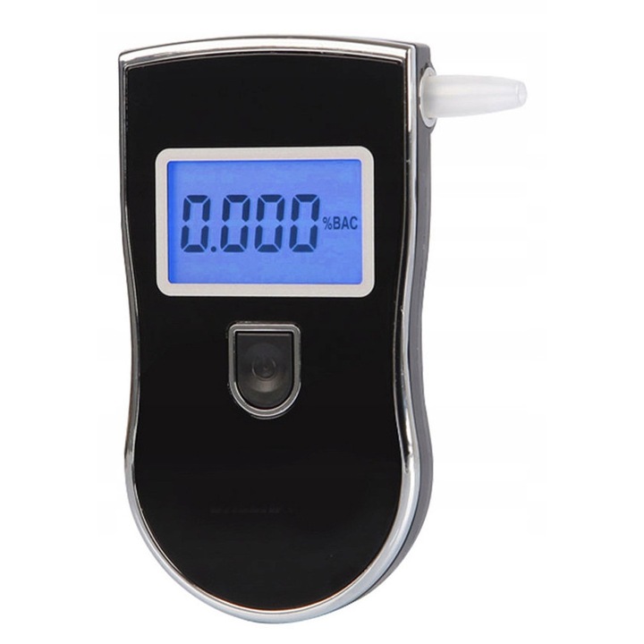 Alcooltest Gotel AT-818 cu LCD, 5 ustensile, precizie 0,000-0,199 % BAC, alimentare 3xAAA