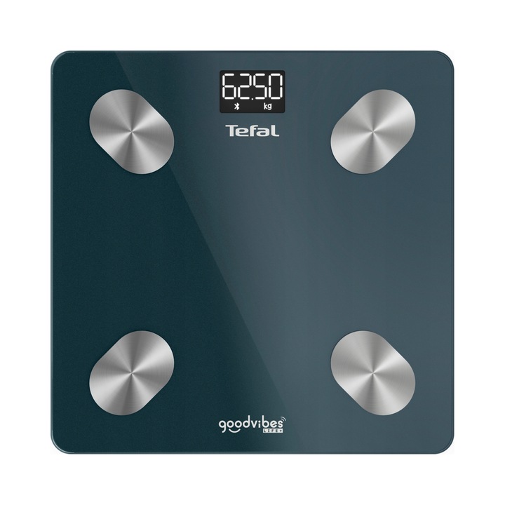 Аналитичен кантар за баня Tefal Goodvibes Life, 180кг, 10 параметъра, Bluetooth