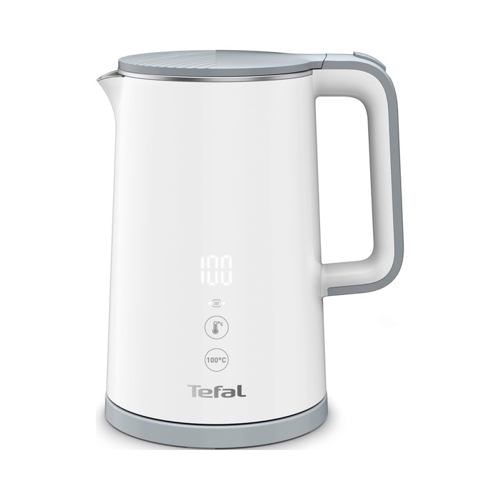 Tefal Sense KO693110 elektromos vízforraló, 1.5L, inox, hőmérséklet-szabályozás, 360°-ban forgatható alap