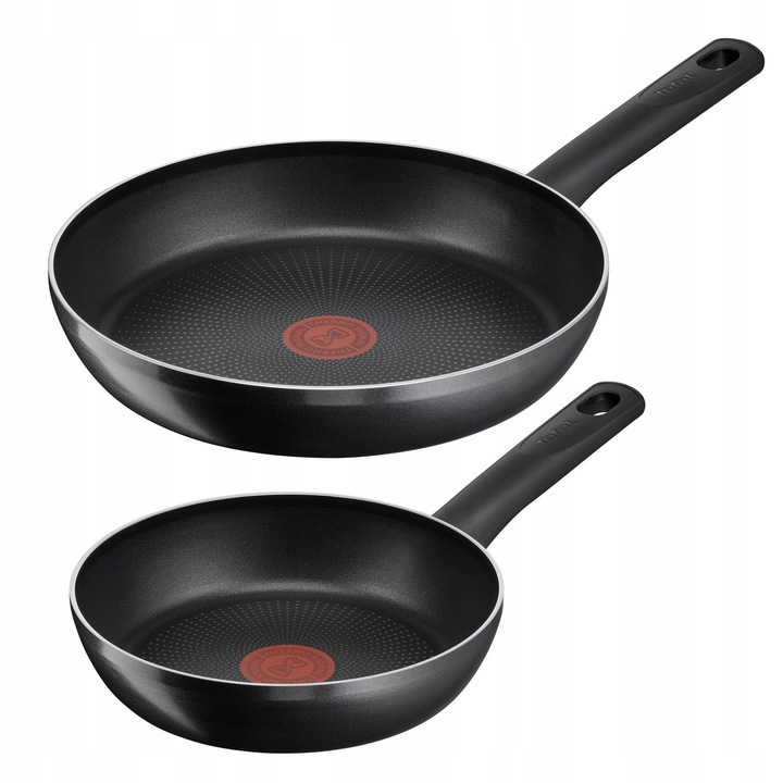 Комплект тигани Tefal Hard Titanium 2 броя 20x26см, черен, висока издръжливост