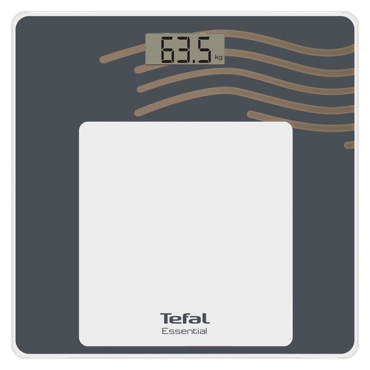 Кантар за тяло Tefal PP1330, електронен, 150кг, стъкло, сив