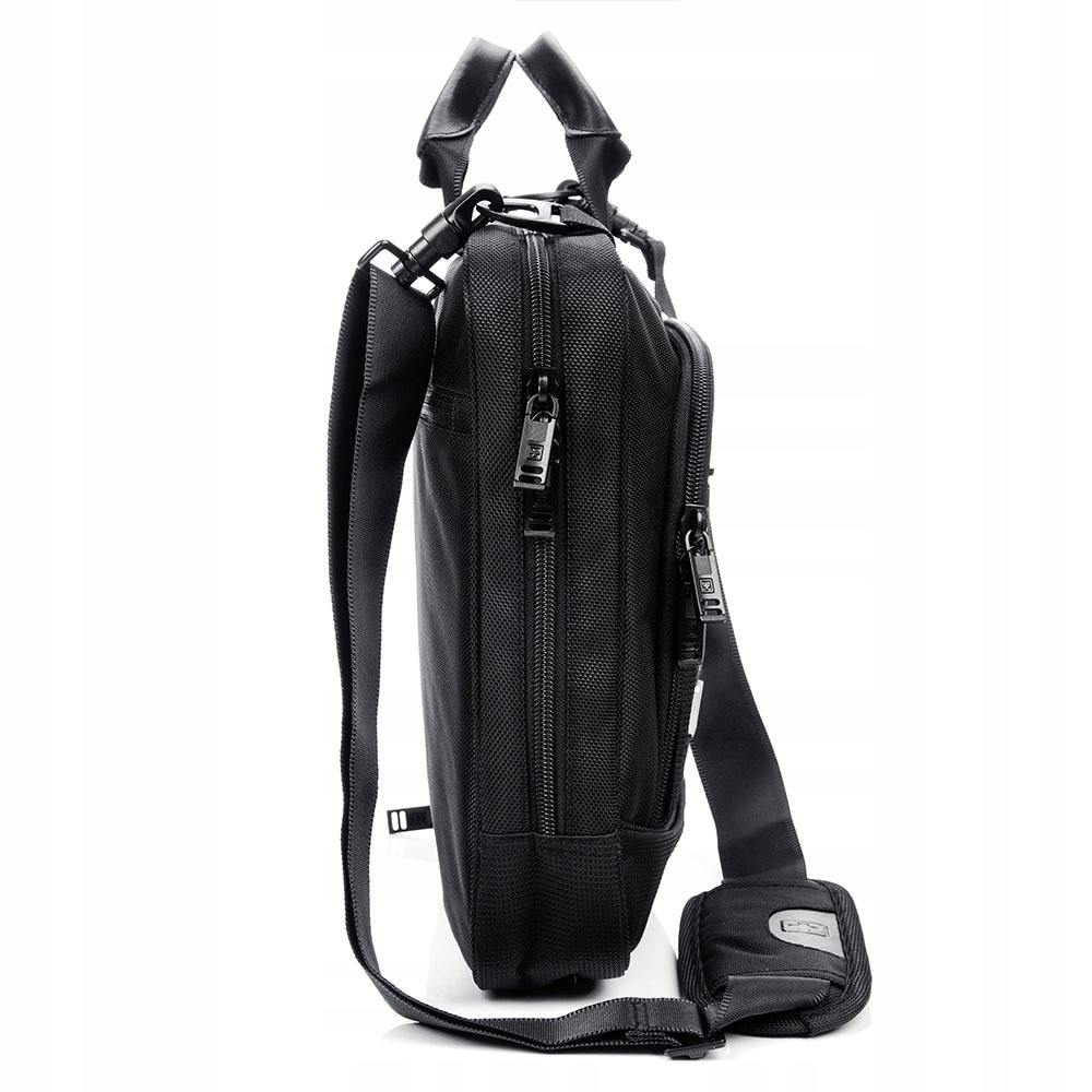 Geanta laptop SwissBags Sion, 6,2L, neagra, 41x28x6cm